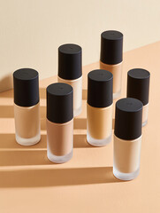 Obraz premium Different Shades of Foundation Makeup