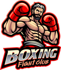 Boxing fight club mascot
