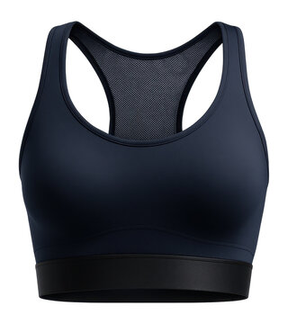 Seamless sports bra with mesh insert at the back and wide underband