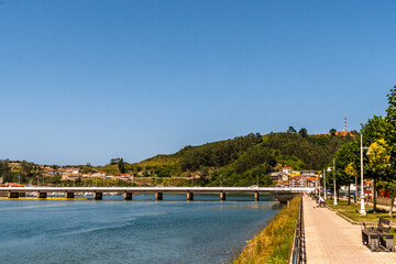 Paisaje en Ribadesella, Asturias, España.