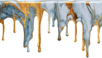 Abstract marble paint stains with colorful drips and sparkling textures on a smooth background
