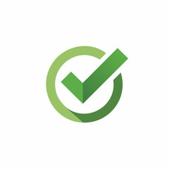Green Check Mark in Circle, Approval Icon, Confirmation Symbol, Correct Choice