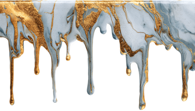 Abstract marble paint stains with colorful drips and sparkling textures on a smooth background
