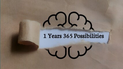 One Year 365 Possibilities - Brain and Mind Concept
