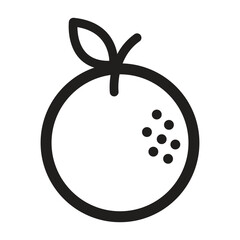 Orange fruit line icon, outline style orange fruit icon, fresh orange icon, linear style orange fruit vector in trendy flat style illustration isolated on white background.
