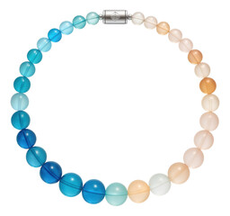Obraz premium Beaded necklace featuring multicolored glass beads in a graduated pattern