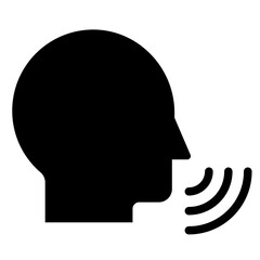 Speaking glyph style vector illustration