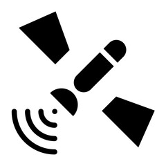 satelite glyph style vector illustration