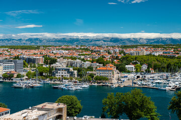 Panoramic view of the city of Zadar.