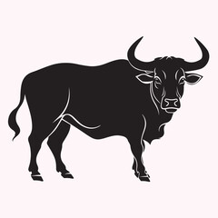 Bull Charge Silhouette