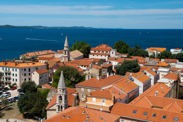 Panoramic view of the city of Zadar.