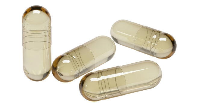Isolated Transparent Gel Capsules