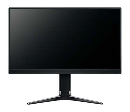 Gaming monitor with ambient light sync and adjustable stand