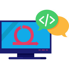 Agile Development Vector Icon – Project Management, Scrum Process, Software Workflow