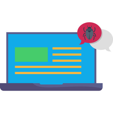 Adware Vector Icon &ndash; Malware Threat, Popup Ads, Cybersecurity Risk