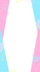 Colorful and pop geometric frame background