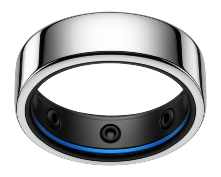 Sleep tracking ring with a platinum coating and an embedded multi-axis accelerometer