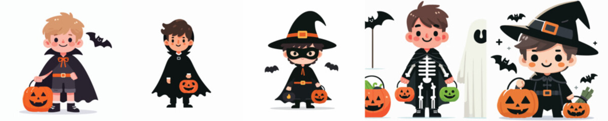 vector boy in Halloween costume