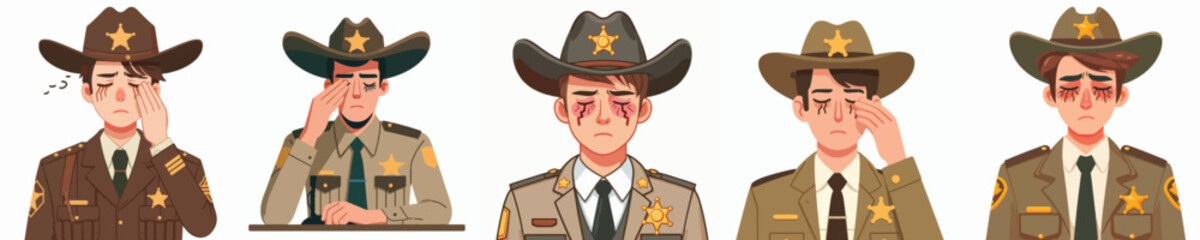 eye sore sheriff character vector