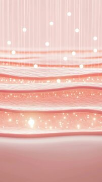 A detailed, cross-sectional view of human skin layers, highlighting the intricate structure and essential components of this protective organ.