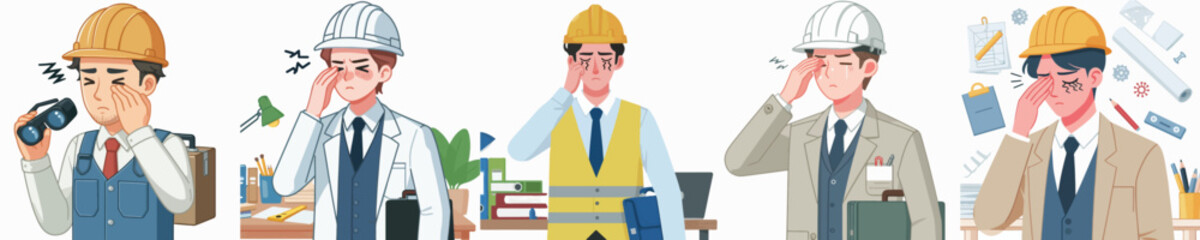 eye sore architect character vector