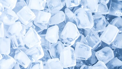 Obraz premium Ice cubes closeup