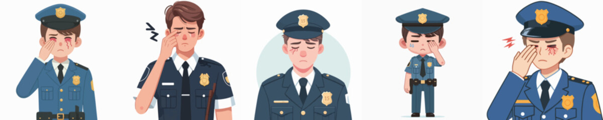 eye sore police character vector