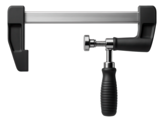Adjustable bar clamp with a large jaw capacity for carpentry workshops.