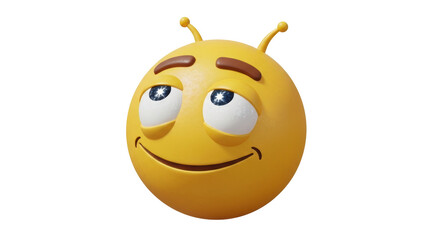 Isolated Smiley Face with Antenna