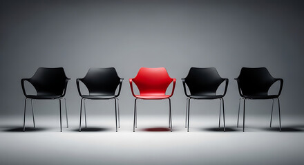 We Are Hiring Concept with Office Chair and Job Vacancy Announcement &ndash; Recruitment, Interview, Open Positions
