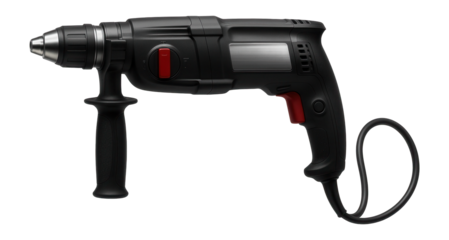 Single-mode rotary hammer with a long power cord for extended reach in large areas.