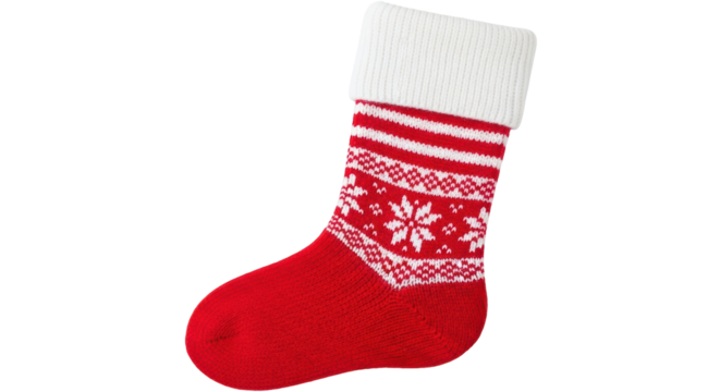 Isolated Christmas Stocking - Powered by Adobe