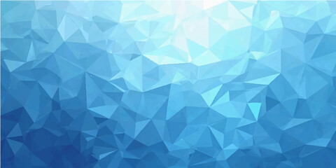 Obraz premium Abstract blue geometric triangle pattern vector design with polygonal crystal mosaic decoration