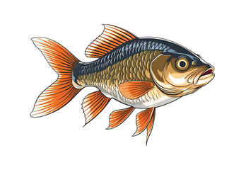 fish on a white background