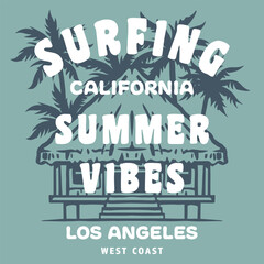 Enjoying summer vibes while surfing in California