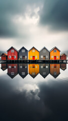 Skandinavische Klarheit: Architektur in perfekter Symmetrie. Farbenfrohe Fassaden &ndash; Design trifft Natur