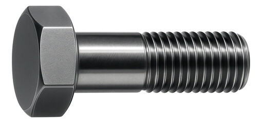 Hex bolt with a flanged head for increased load distribution in metal fabrication.