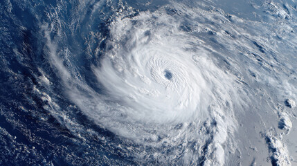 Powerful Cyclone Over Ocean Captured from Space with Dramatic Swirls