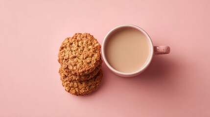 Oatmeal cookies and a cup of tea
