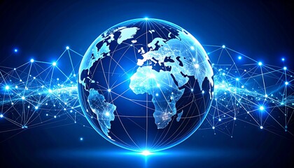 Global network world map design