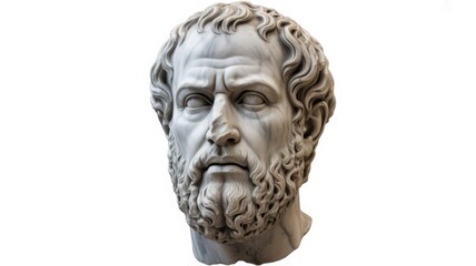 Obraz premium Ancient greek marble bust of a bearded man
