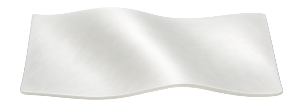 Translucent gypsum sheet with thin, flexible form and silky luster