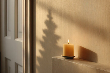 in minimalist setting ambiance of christmas in usa is captured elegantly