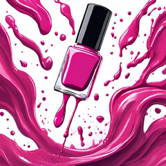nail polish on white background