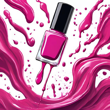 nail polish on white background