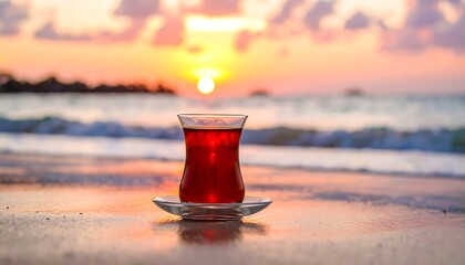 Sunset tea on the beach