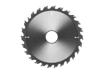 Circular saw blade close up of sharp metal cutting tool for woodworking and industrial applications