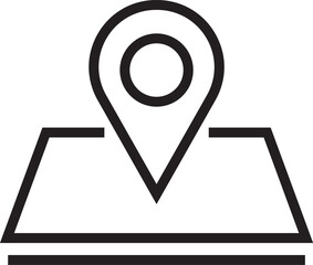 line art location icon desing