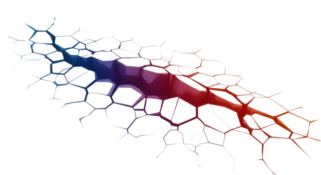 Abstract molecular structure with a dynamic color gradient on a black backdrop - Powered by Adobe