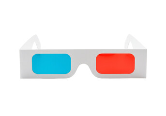 3 d glasses red cyan white simple design isolated transparent background technology entertainment movie cinema